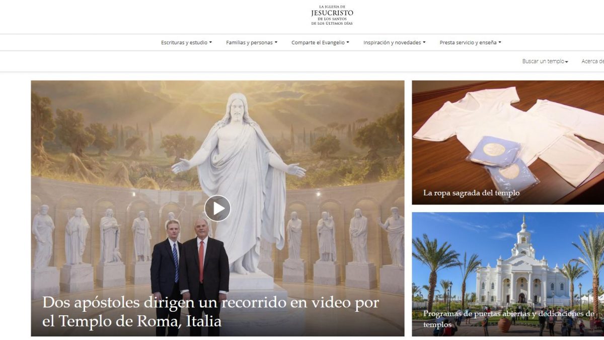 La Iglesia lanza un nuevo sitio web sobre templos