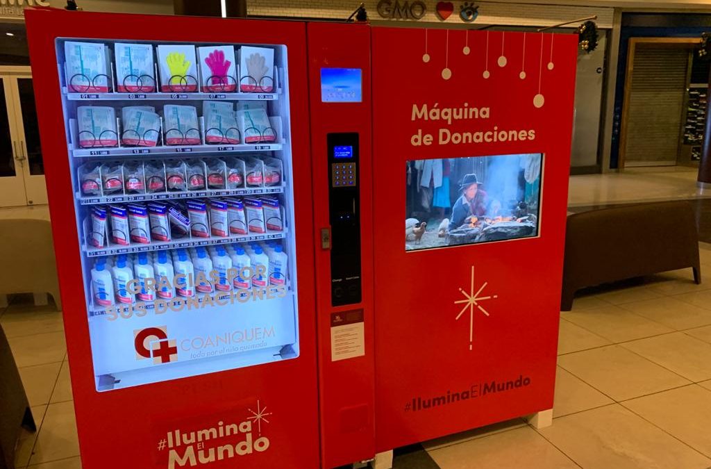 La Iglesia en Chile junto a COANIQUEM lanzan la iniciativa de Máquinas de Donaciones #IluminaelMundo